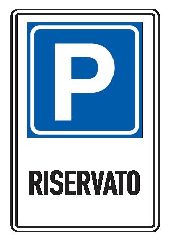 Cartello in All. Scatolato 400x600 mm PARCHEGGIO RISERVATO