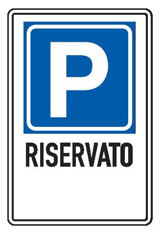 Cartello in All. Scatolato 400x600 mm PARCHEGGIO RISERVATO …