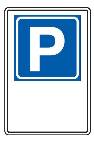Cartello in All. Scatolato 400x600 mm PARCHEGGIO …