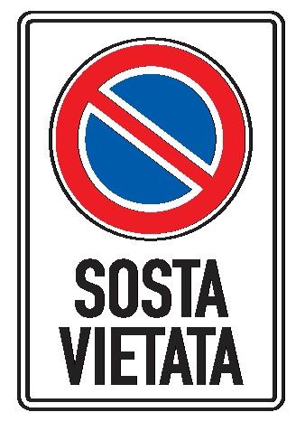Cartello in All. Scatolato 400x600 mm SOSTA VIETATA