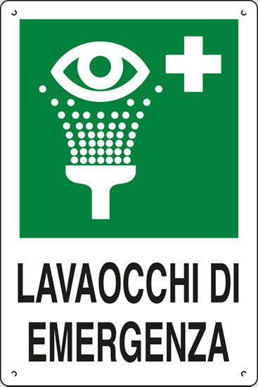 Cartello in polionda cm 60x40 LAVAOCCHI DI EMERGENZA