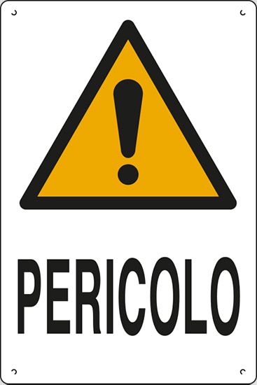 Cartello in polionda cm 60x40 PERICOLO