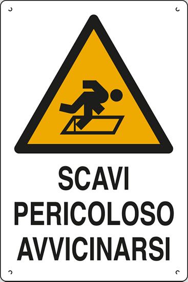 Cartello in polionda cm 60x40 SCAVI PERICOLOSO AVVICINARSI