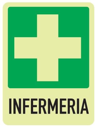 Cartello Luminescente in All. 110x140 mm INFERMERIA
