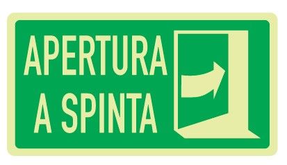 Cartello Luminescente in All. 220x100 mm APERTURA A SPINTA IMMAGINE A DX