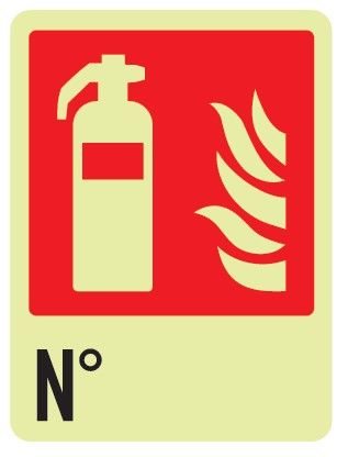 Cartello Luminescente in All. 245x325 mm (ESTINTORE) N°