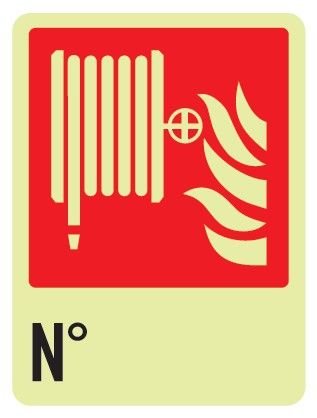 Cartello Luminescente in All. 245x325 mm (LANCIA ANTINCENDIO) N°