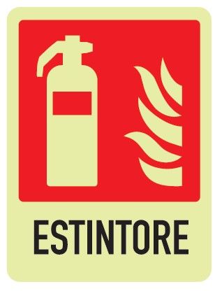 Cartello Luminescente in All. 245x325 mm ESTINTORE