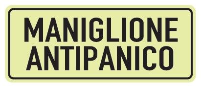 Cartello Luminescente in All. 375x175 mm MANIGLIONE ANTIPANICO