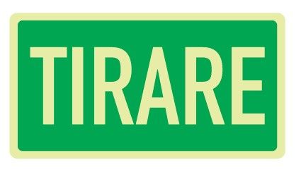 Cartello Luminescente in All. 375x175 mm TIRARE