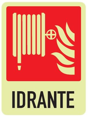Etichetta Luminescente in All. 110x140 mm IDRANTE