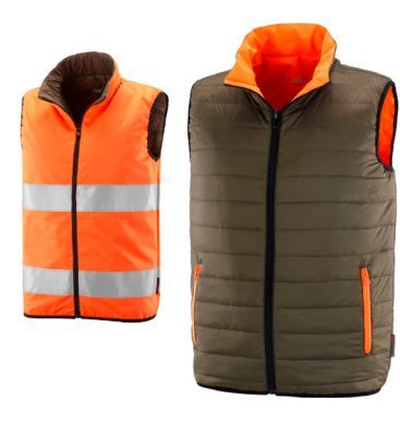 Gilet reversibile CAPUA marrone/arancio