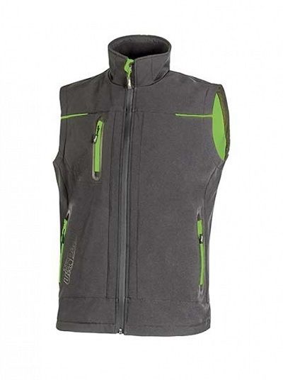 Gilet Soft-shell U POWER - UNIVERSE asphalt grey/green