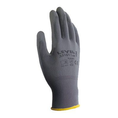Guanti LEVEL 1 rivestimento PU grigio