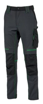 Pantaloni U POWER - ATOM asphalt grey/green