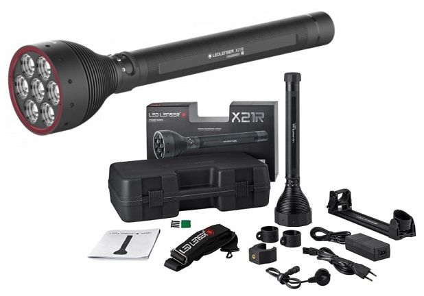 Torcia Led Lenser manuale X21R in valigetta