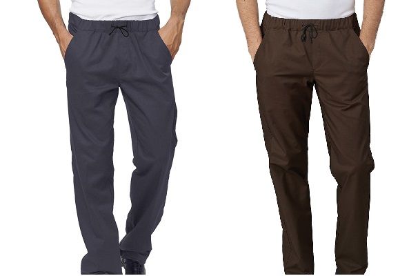 Pantaloni Chef c/coulisse JOSH grigio e tabacco