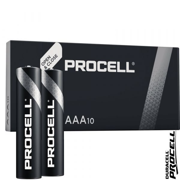 Batterie alcaline Mini Stilo AAA DURACELL PROCELL INDUSTRIAL (conf. 10 pz)